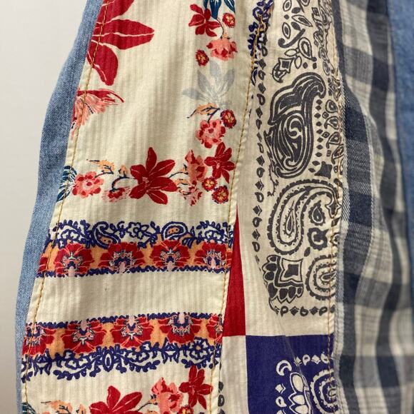 We The Free - Free People Cortez Pieced Jeans - New Aged Blue - Size 29 - Picture 8 of 10